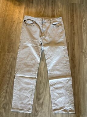 crown & ivy light gray classic fit pants